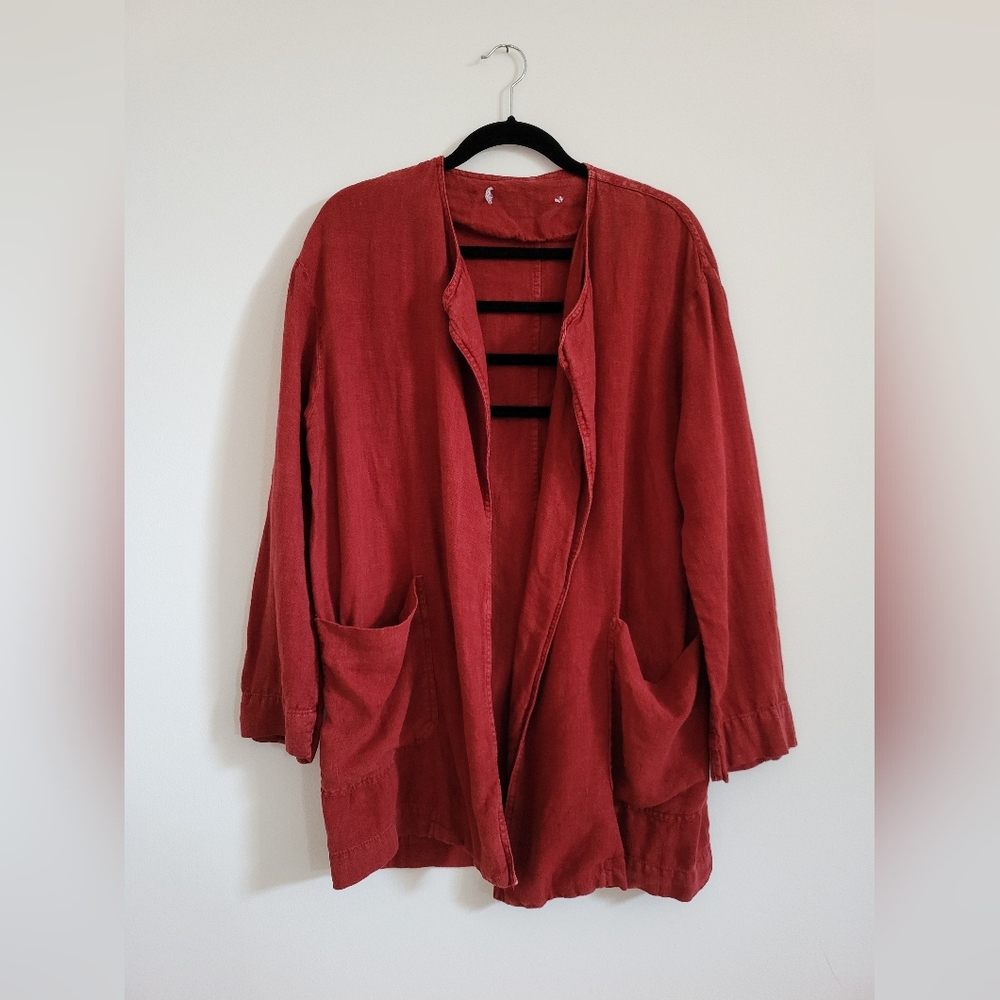 Raspberry Linen Cardian/Robe